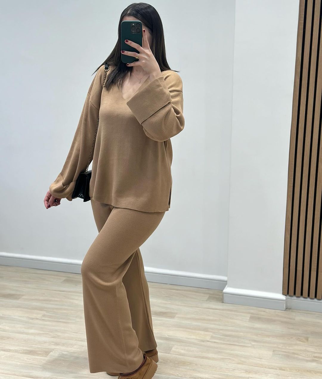 Ensemble Col V en Laine Douce