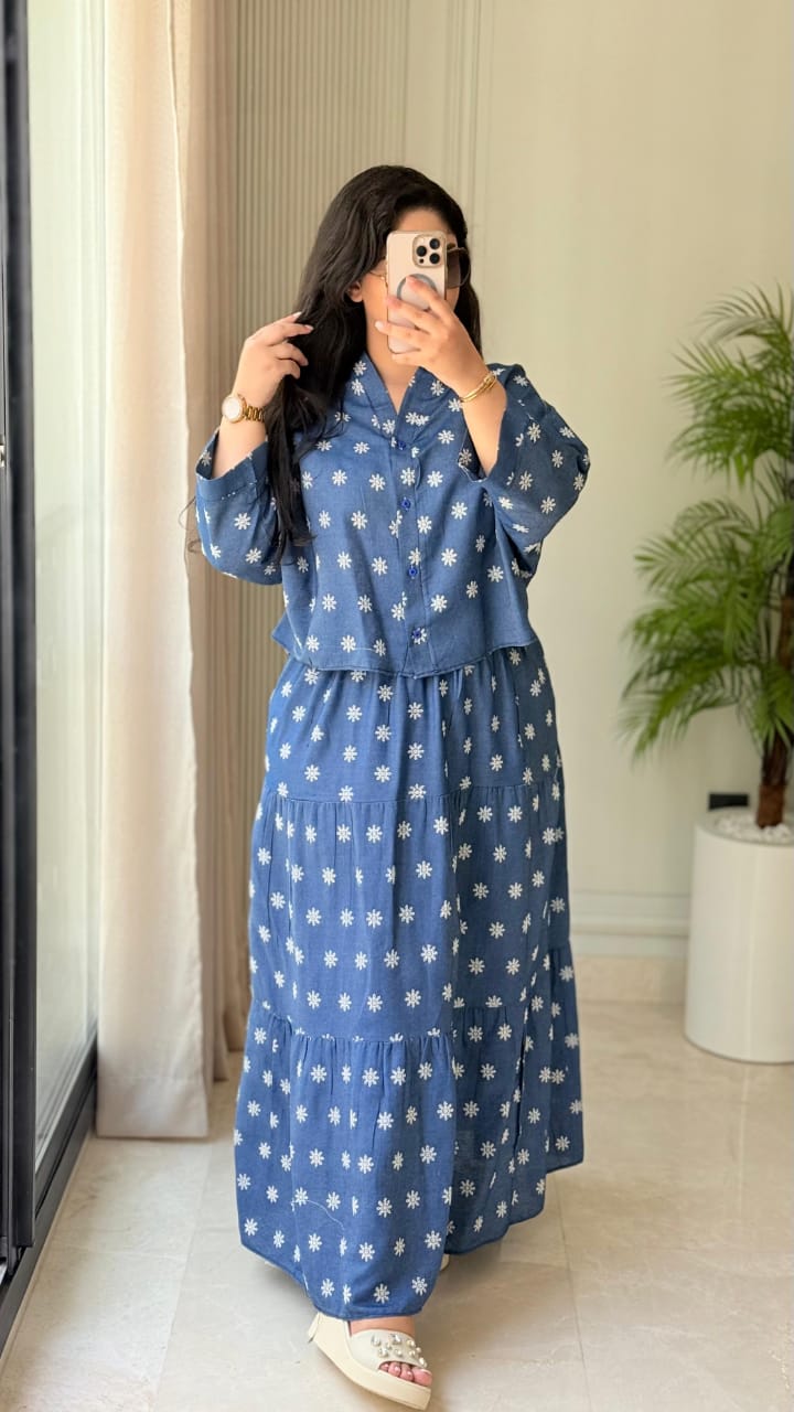 Ensemble Oversize en Denim Brodé