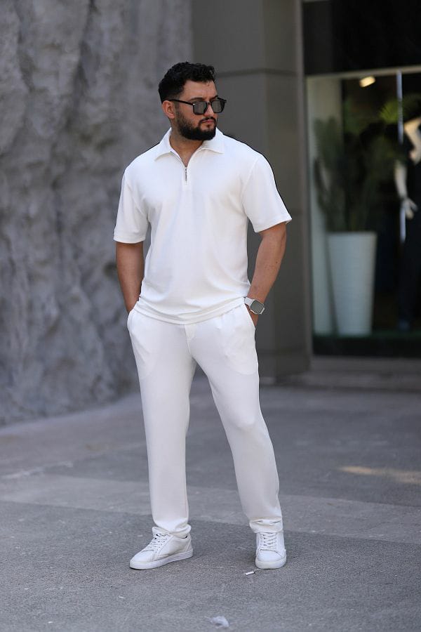🖤 Ensemble Homme Polo blanc