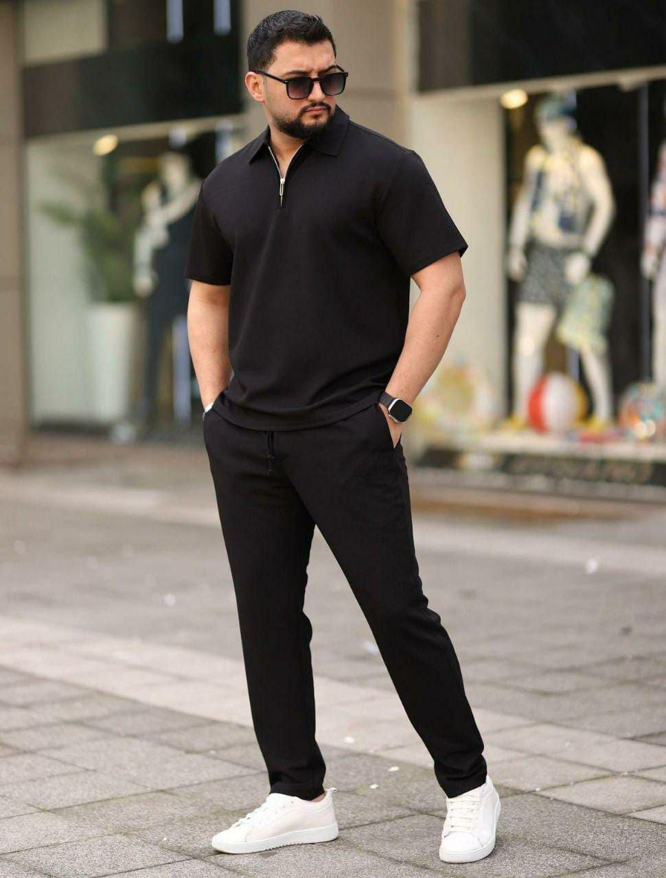 🖤 Ensemble Homme Polo Noir