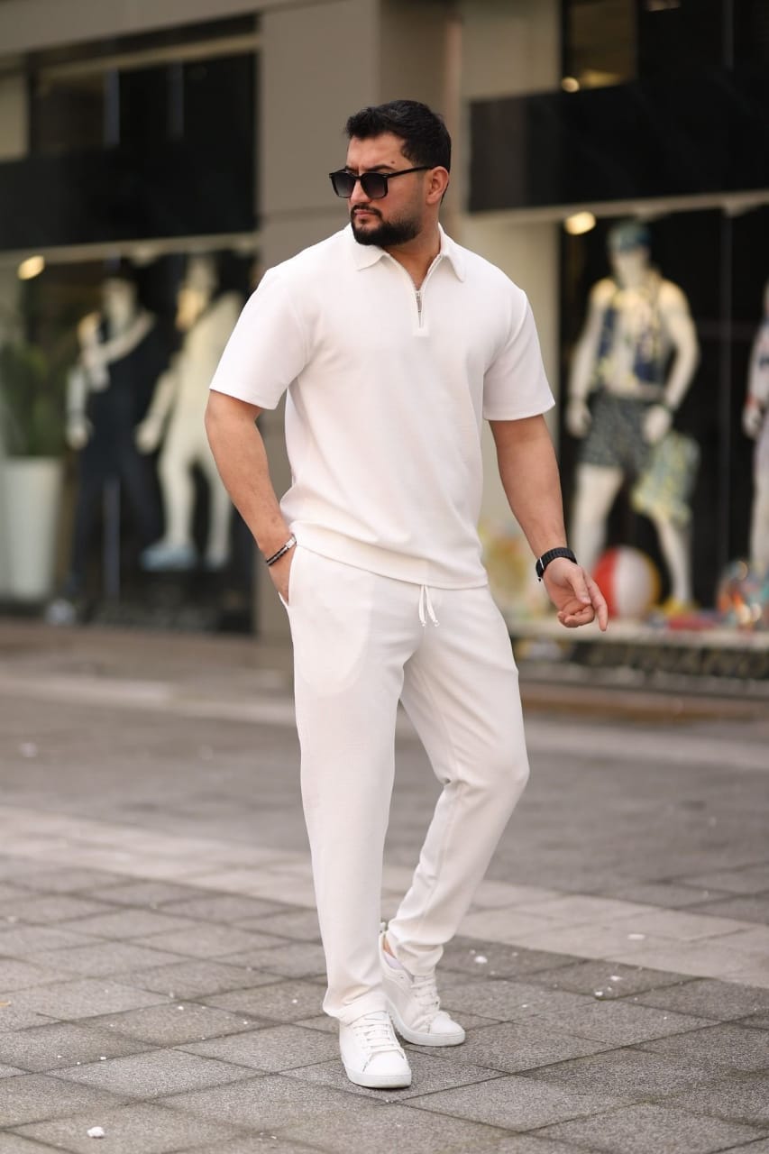 🖤 Ensemble Homme Polo blanc