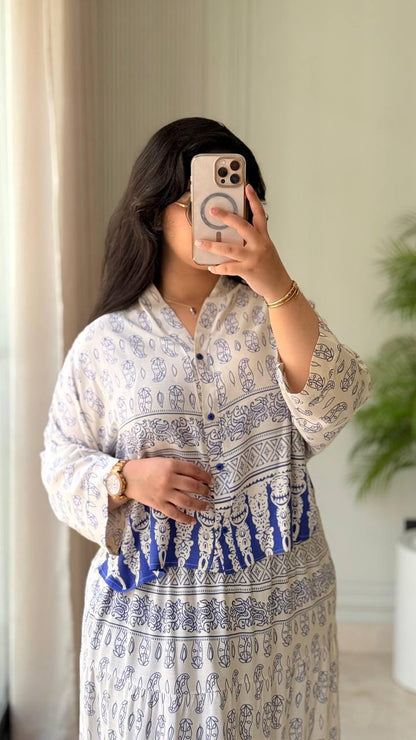 Ensemble Jupe + Chemise en tissu Le lin
