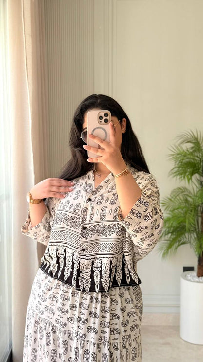 Ensemble Jupe + Chemise en tissu Le lin