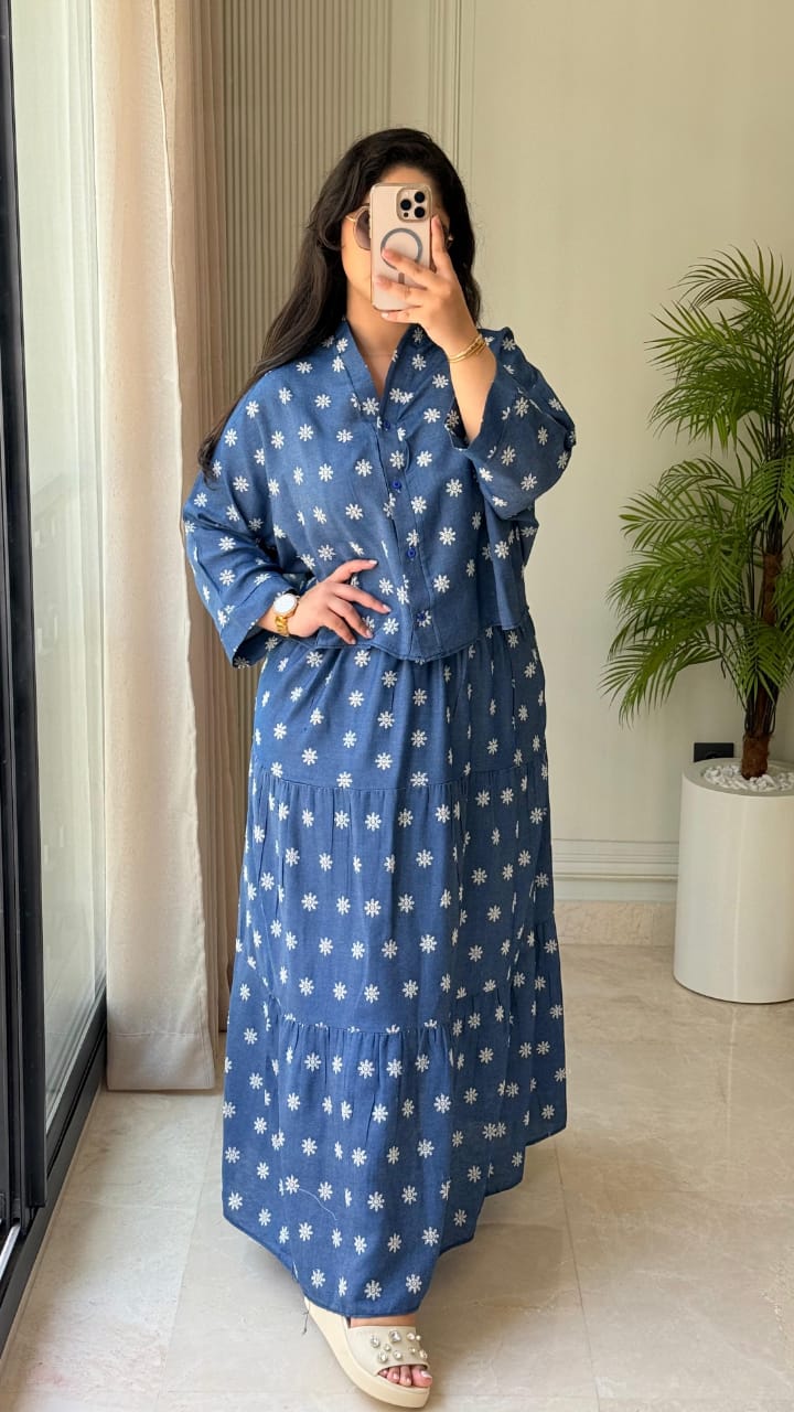 Ensemble Oversize en Denim Brodé